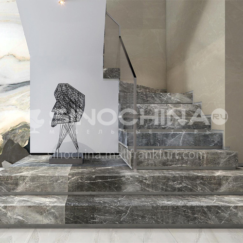 Natural gray modern marble staircase M-BA69X